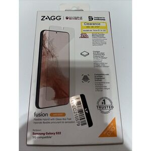 ZAGG Invisible Shield Fusion D30 for Samsung Galaxy S22 5G Anti Microbial New ..